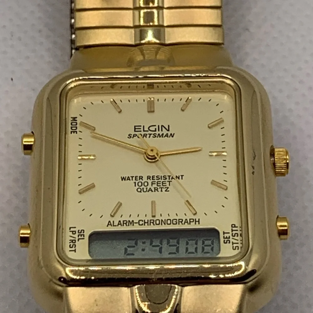 Elgin Sportsman Analog Digital Alarm Chrono Watch - Picture 2 of 15